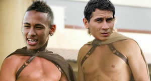 Neymar e Ganso (montagem)